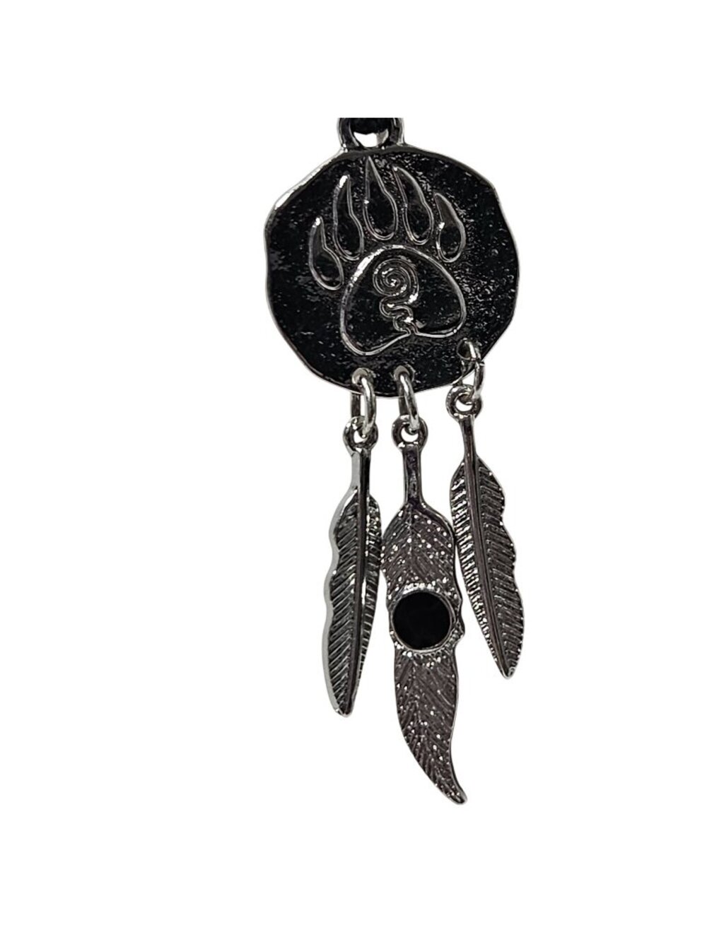 Dreamcatcher Necklace Bear Paw Pendant Feather Charms Spirit Animal Talisman